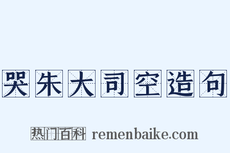 哭朱大司空造句是什么意思的图片